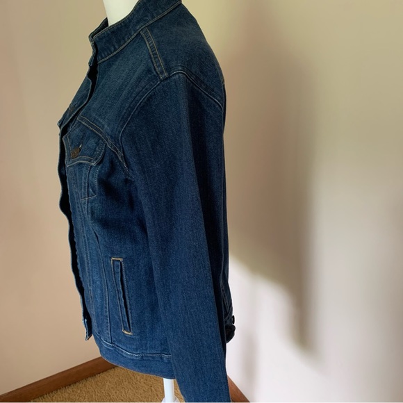 Levi’s Denim Jean Jacket with Nehru Collar Juniors Size 7/9 Excellent Condition - Picture 7 of 8